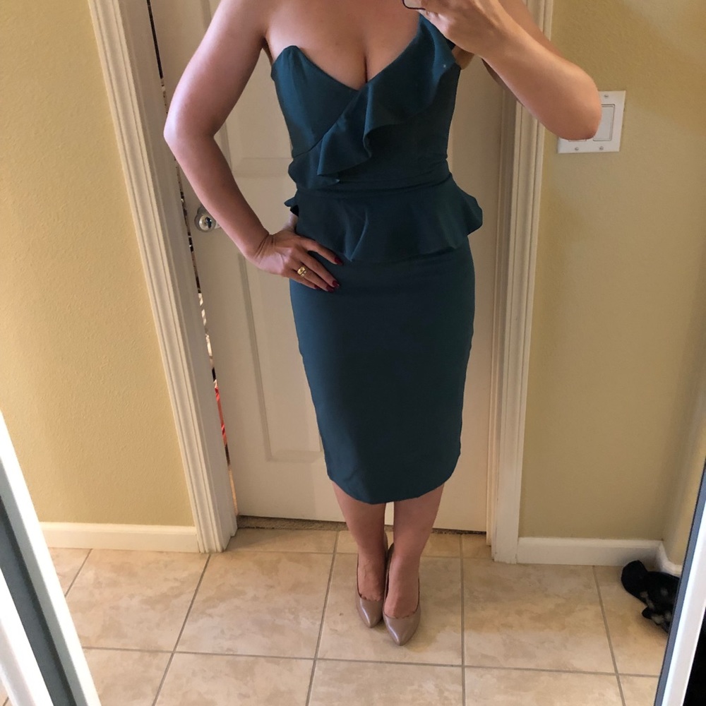 Bardot Green midi dress